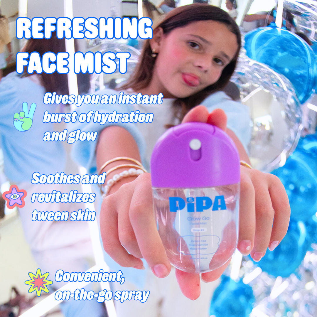 Pipa Glow Go hydrating mist for tweens | Tween holiday gift set