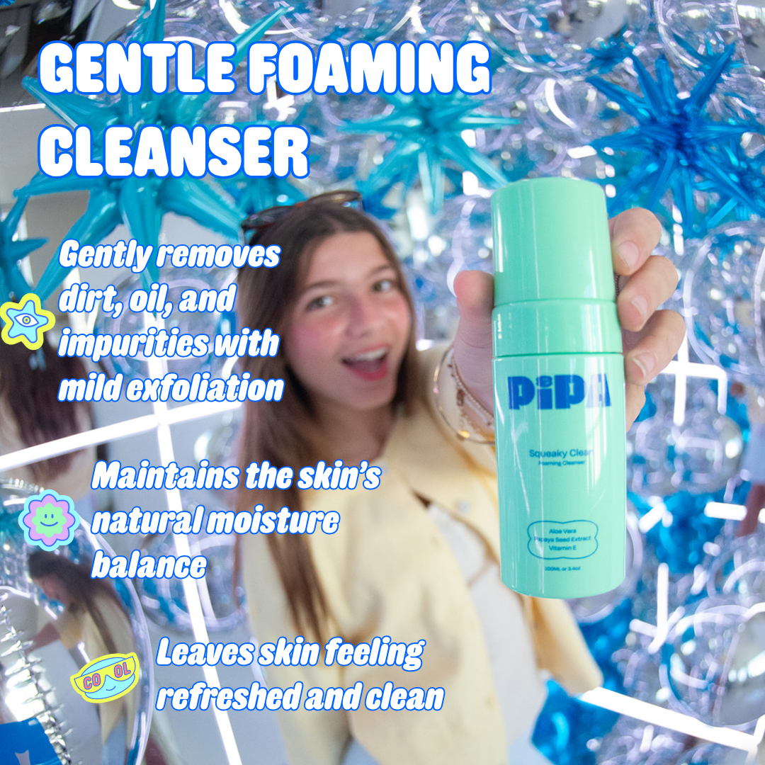 Squeaky Clean foaming cleanser for tweens