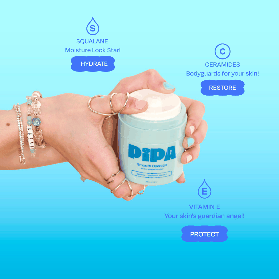 Smooth Operator lightweight moisturizer for kids skin with squalene, niacinamide, and ceramides